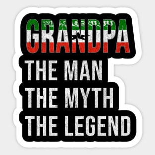 Grand Father Somali Somalilander Grandpa The Man The Myth The Legend - Gift for Somali Somalilander Dad With Roots From  Somaliland Sticker